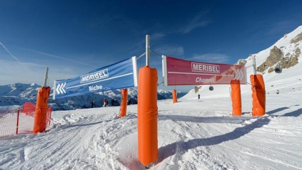 A general view of the slopes Biche and Chamois on the Saulire Mountain at the Meribel Resort in the French Alps where Michael Schumacher fell and hit his head on a rock while skiing on December 31 last year.