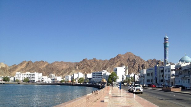 Safe harbour: The promenade curves around the protected cove of Muttrah.