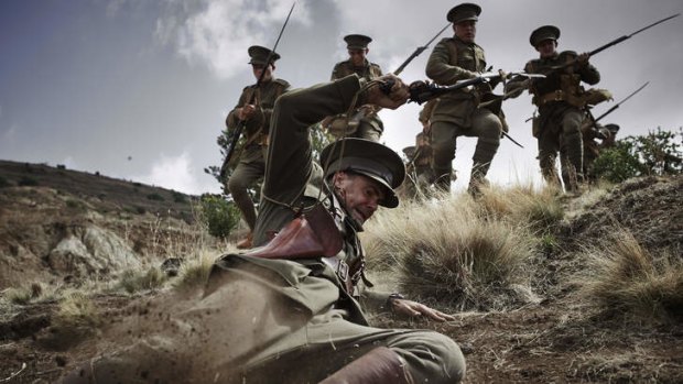 A scene from the mini-series <i>Gallipoli</i>, being shot in Victoria.