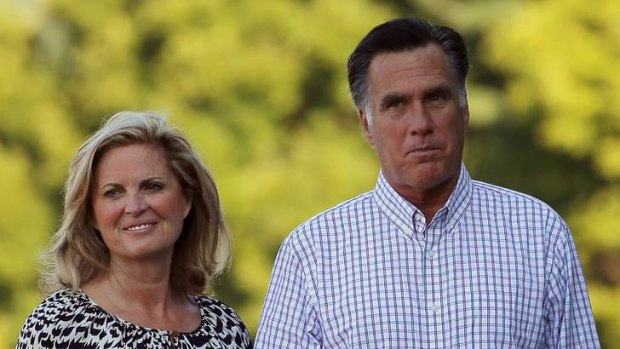 Family warmth &#8230; Ann and Mitt Romney prepare to leave New Hampshire for the Republican convention in Florida.