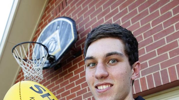 Ready to go: Benalla teenager Tom Downie has jumped from basketball to football.