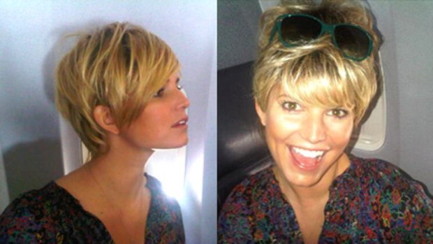 Real or wig?...Jessica Simpson tweets pictures of her new short do.