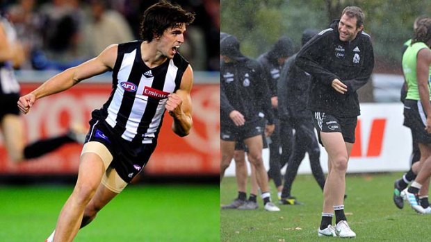 Pie mix: Scott Pendlebury and Travis Cloke have been in contrasting form this season.
