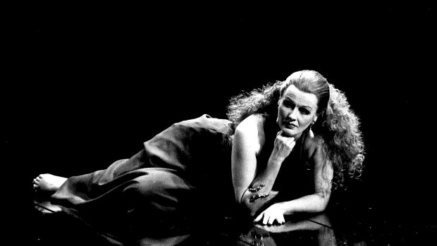 Eilene Hannan as Poppea in <i>L'Incoronazione di Poppea</i>, in 1993.