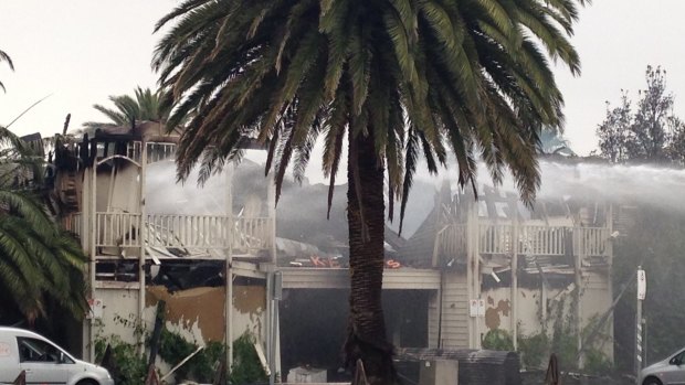 The Stokehouse the day after the fire. 
