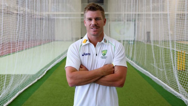 David Warner, pictured in the new National Cricket Centre on Tuesday, has credited Cricket Australia psychologist Michael Lloyd with his return to form.