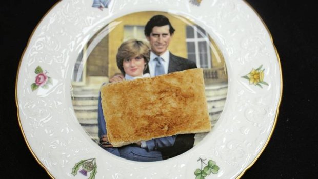Sold ... a slice of toast left by Prince Charles on his wedding day to Princess Diana.