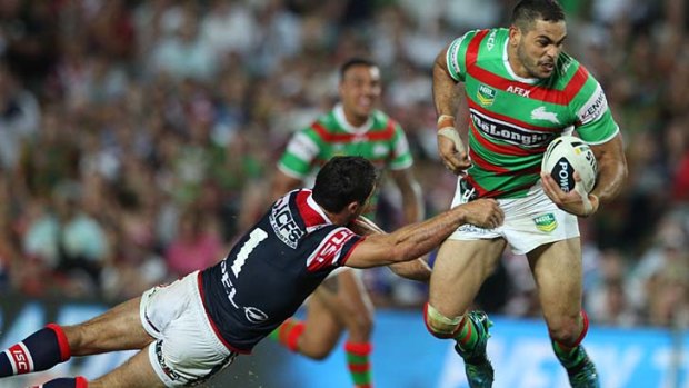 Unplayable: Greg Inglis was on fire against the Roosters.