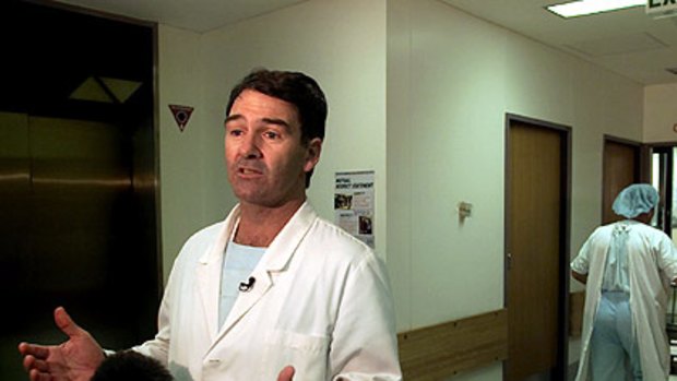 Quality of life ... Chris O'Brien discusses head and neck surgery at an RPA operating theatre.