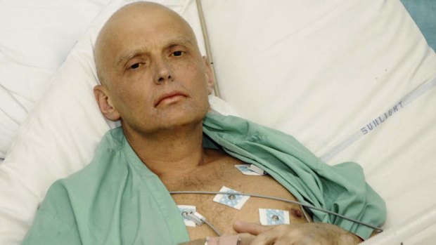 Killed ... Alexander Litvinenko in his hospital bed in November 2006.
