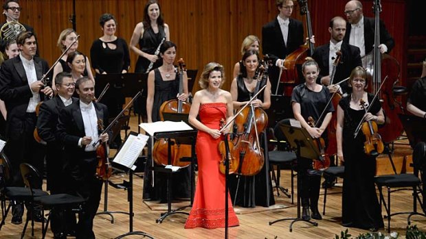 Intimate collaboration: Anne-Sophie Mutter led the Sydney Symphony from the violin.