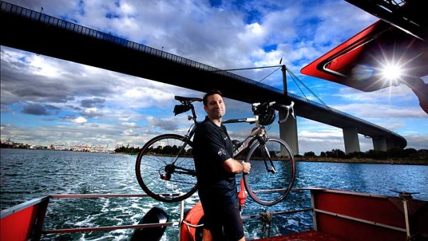 Regular commuter Benjamin Laurins lives in Seaholme and rides into the city for work via the 'Punt'.