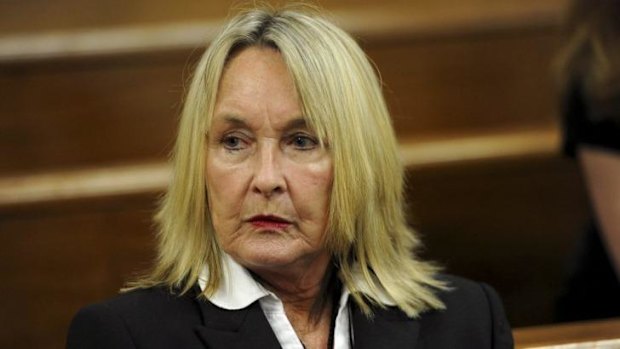 Terrible ordeal ... June Steenkamp, mother of the late Reeva Steenkamp, waits for proceedings to begin in court in Pretoria.