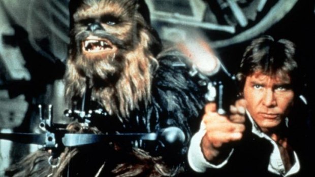Chewy and Hans Solo (Harrison Ford), who is according to one Chinese reviewer 'not handsome'. 