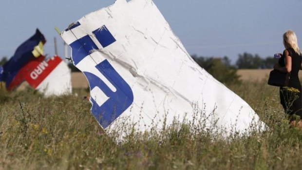 The wreckage of Malaysia Airlines flight MH17, believed to have been shot down by Ukraine separatists in July.