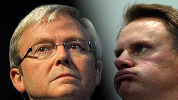 Kevin Rudd ... opposition raise the ghost of his predecessor.