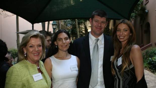 Smile: James Packer, flanked by sister Gretel, and mother Ros at an earlier, happy, engagement with a Herald photographer.