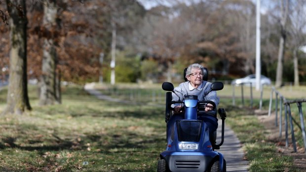 Mobility scooter user Barbara Lund says her scooter gives her much-needed independence.
