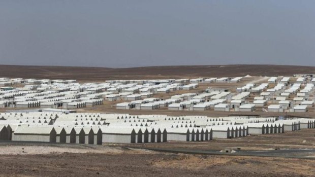 The new Azraq refugee camp in Jordan.