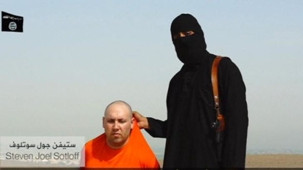 Steven Sotloff in the video released by Islamic State.