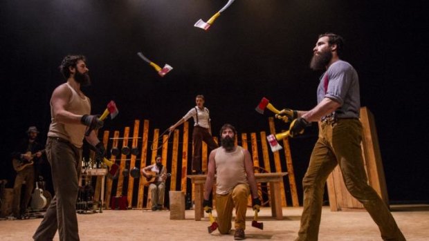 Not one fell: The axe juggling was one of the more amazing sequences.