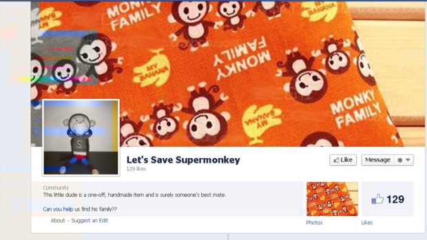 The <i>Facebook</i> page "Let's Save Supermonkey".