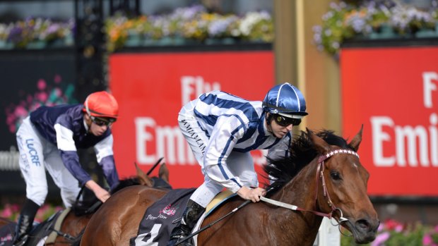 Jockey Damien Lane on Amelie's Star.