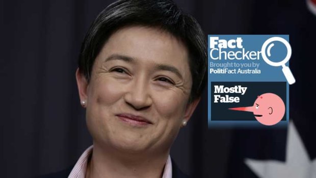 Penny Wong's claims about Tony Abbott's cuts are rated mostly false