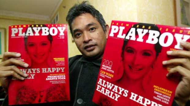 Imprisoned ... the former editor of <i>Playboy Indonesia</i>, Erwin Arnada.