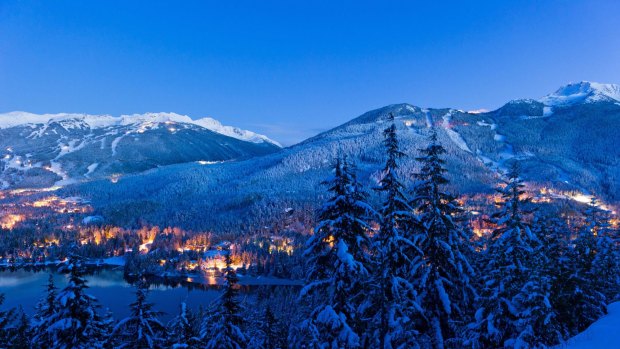 Whistler Blackcomb at dusk.