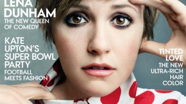 Lena Dunham's <i>Vogue</i> cover. The website <i>Jezabel</i> caused a stir for calling out the Photoshopping, but Dunham says she's happy with the way the images were edited.