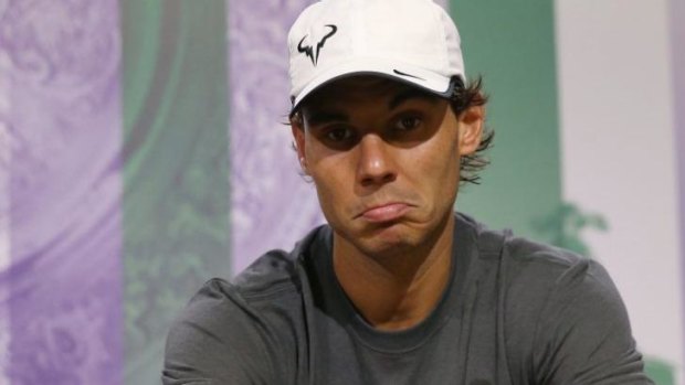 The finest tennis player ever: a shocked Rafael Nadal.
