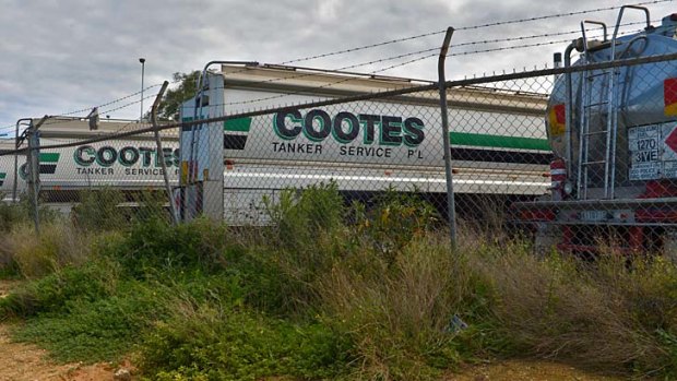 Cootes tankers at their Spotswood depot in Victoria.