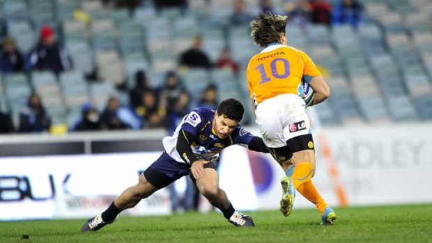 Brumbies player Matt Toomua in action against the Cheetahs at Canberra Stadium.