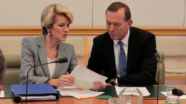 Claiming travel expenses: Minister for Foreign Affairs Julie Bishop and Prime Minister Tony Abbott.