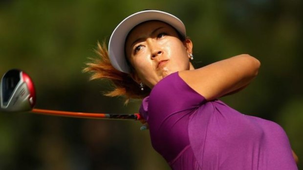 Michelle Wie snared the lead during the second round of the US Open.