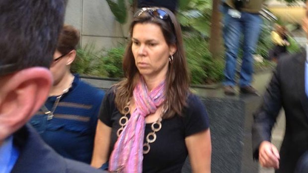 Gerard Baden-Clay's sister Olivia Walton outside Brisbane Supreme Court during the bail application.