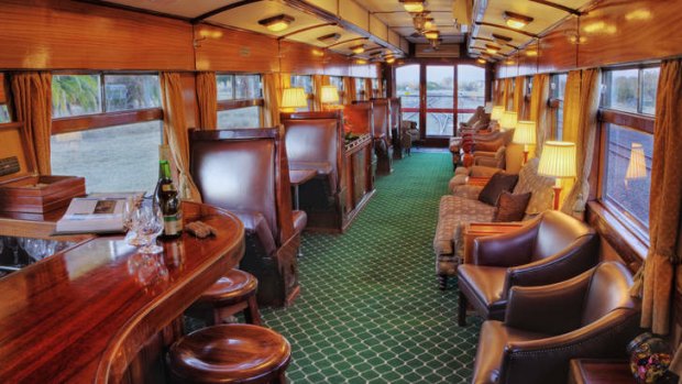 Interior of the Pride of Africa luxury train.