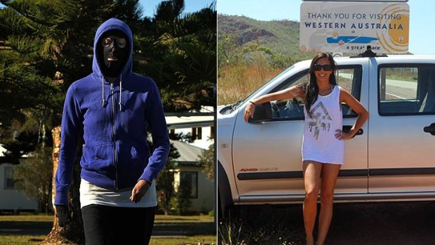 Turia Pitt takes a walk recent near her home in Burrell Lakes NSW and (right) in northern WA before she was injured in the Kimberley Ultramarathon fire.