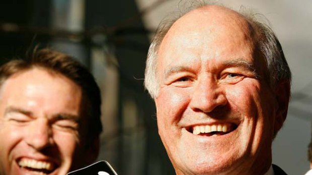 Broadband sealed the deal ... Country independents Rob Oakeshott and Tony Windsor.