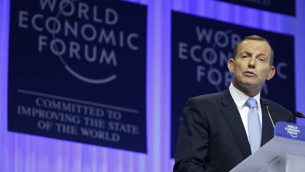 Tony Abbott at the World Economic Forum in Davos.