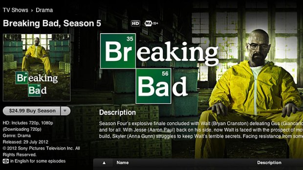 Toxic offer ... <i>Breaking Bad</i> season 5 could cost fans twice on iTunes.