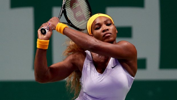 Tired and emotional: Serena Williams is through to the final of the WTA Championships, despite battling fatigue.