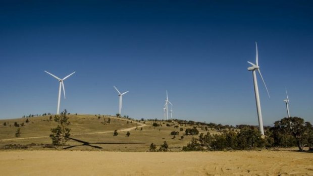 The Capital Wind Farm in Canberra.