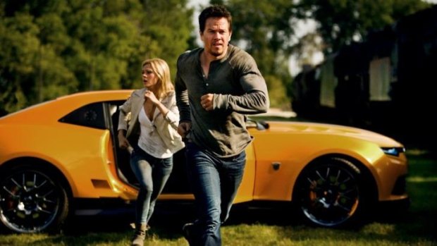 Mark Wahlberg in Transformers: Age of Extinction.