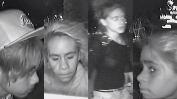 Police want to identify four people who may have information about an attack on a taxi driver.
