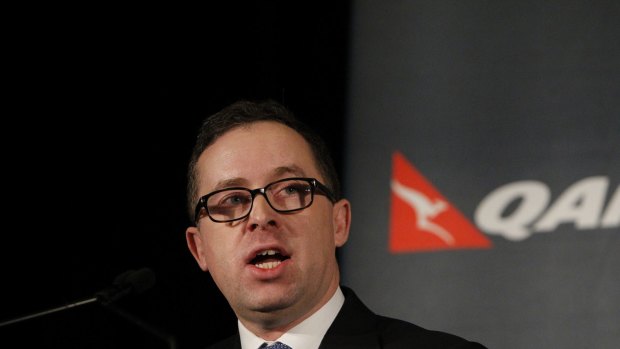 Qantas chief executive Alan Joyce: "Without the impact of transformation, we would not be announcing a profit today."
