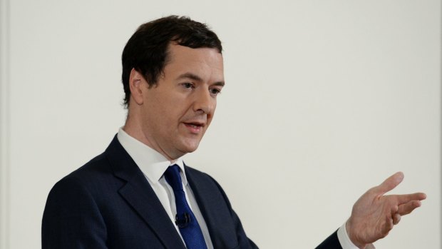 Chancellor George Osborne tries to calm markets on Monday morning. 
