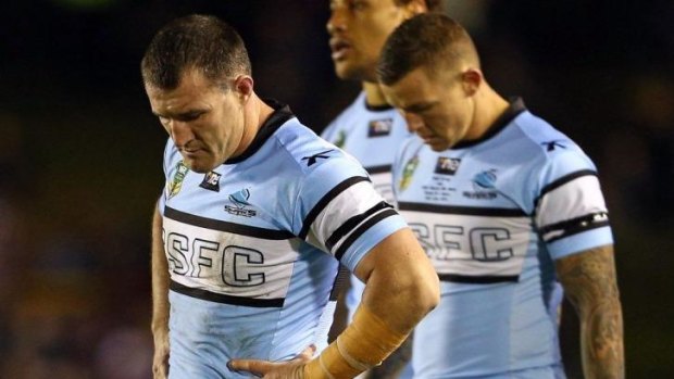 Struggling: The Sharks are not doing so well on or off the field and "cracked" over the Todd Carney incident, David Riolo says.