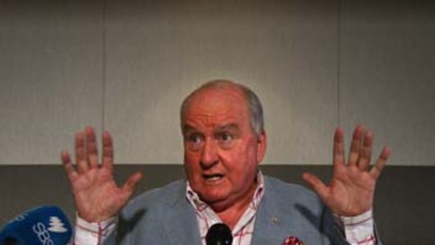 ''Woman-hating bully'' ... Alan Jones apologises yesterday for the remarks he made during his address to the Sydney University Young Liberals.